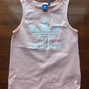 Adidas pale pink tank size XS
